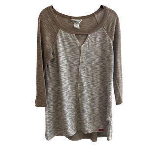 Hard Tail Forever 3/4 Length Sleeve Exposed Seam T-Shirt Fall Winter Loungewear
